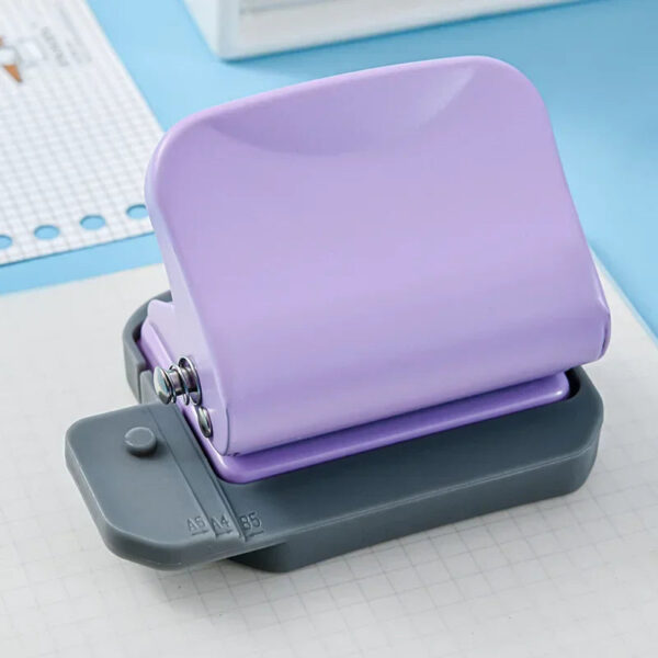 S6f37380914de4cc2afda100022999538U.jpg 6-Hole Manual Loose-leaf Punching Machine Adjustable Round Hole Puncher Metal Office Porous Labor-saving Hole Punch Stationary