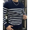 S6f40384979fb444cb4ad2060f4ea3e16o.jpg Men's Long Sleeved T-shirt with Fashionable Stripes and Round Neck Versatile and Slim Fit Handsome Top