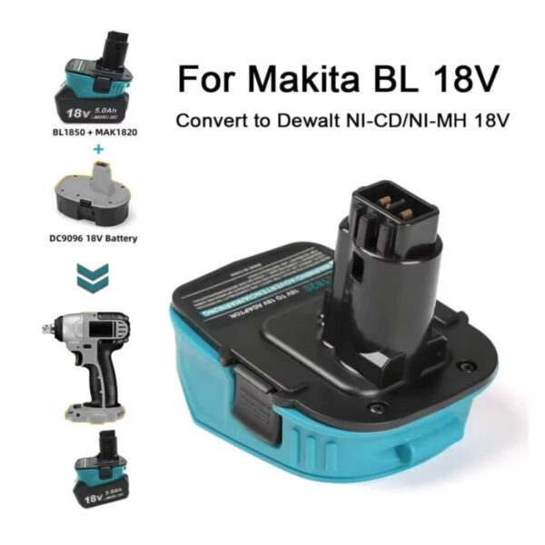 S6f649917abe64b188b1c39499e3ceec5L.jpg Hot MAK1820 Battery Adapter For Makita,18V Li-Ion Battery BL1830 BL1860 Convert to for Dewal,DC9096 Ni-Cd Ni-Mh Batteries Too
