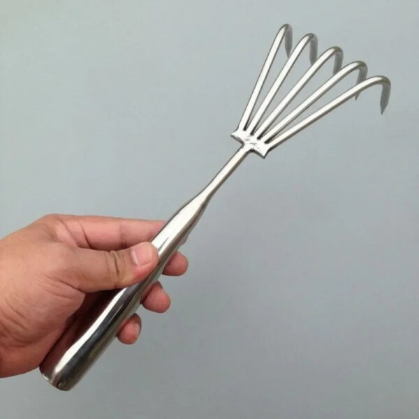 S700a9e985aff4e989a312525e119de02Q.jpg Claws Garden Hand Rake Stainless Steel Manual Small Leaf Rakes Integrated Gardening Tool Weeding Removal Puller Garden Yard