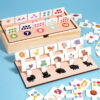 S706550dc59ac49eba25eb2e22e5d8945v.jpg New Popular Pattern Matching Game Shape Cognitive Toy Educational Toys Wooden Multi functional game box gift Boys and girls