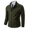 S70a564b47f5449f8866c275bc8a5e3be2.jpg Autumn Winter Men's Casual Sweaters Solid Color Turtleneck Sweater Cardigan Fleece Zipper Cardigan Knit Jackets
