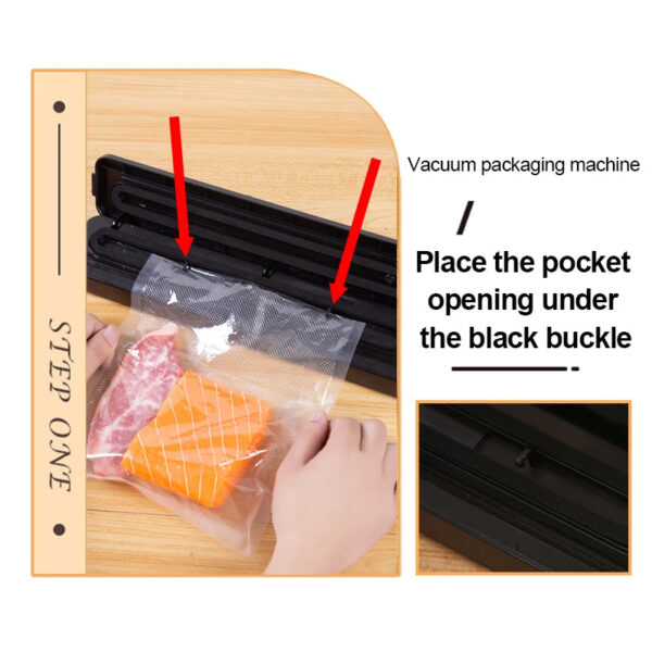 S70c376dc871c4f2fa62b87bf5ea48e15I.jpg TINTON LIFE 220V/110V Vacuum Sealer Packaging Machine with Free 10pcs Vacuum bags Household Black Food Vacuum Sealer