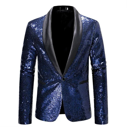S70ca1ed703b14d108a7216d16c74edeb6.jpg Fashion Men Luxurious Sequin Plaid Suit Jacket Gold / Silver Singer Host Stage Party Loose Dress Blazer Coats
