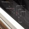 NOXTON Plug in Induction Hob, 4 Zones Electric 60cm Built-in, Touch, Safety Lock, 99-Min-Timer, Black, (UK:2800W/EU:3500W)
