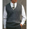 S7163c4cba0874a909cc8168387336910q.jpg 2026 Men's Autumn Winter Warm Casual Knitted Sweater Vest Sleeveless V Neck Fleece Western Sweaters for Men Sueter Para Hombre