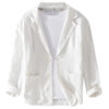 S7195319ee5074d2aaaef4fd77ca8e6afY.jpg Y803 Spring Autumn Good Quality Linen Blazer For Men Business Casual Solid Color Simple Double Buttons Thin Male Suits Jackets