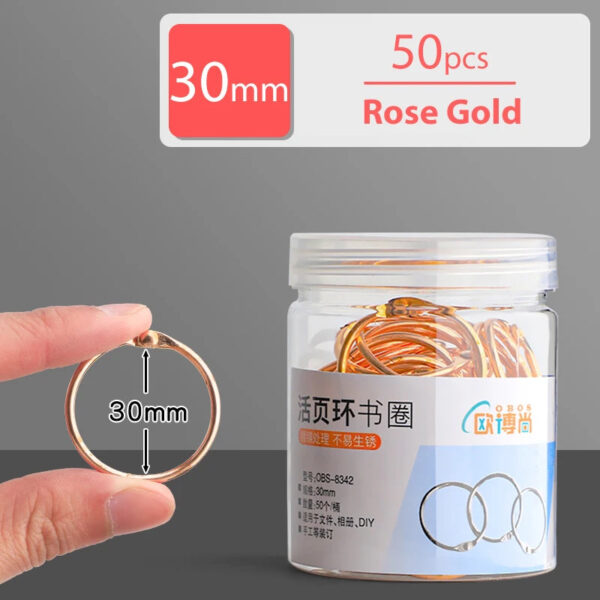 S71b6e3fcddd3410bbe114ca6b5b997bfb.jpg 20/30/40/50mm Metal Binder Ring Loose-leaf Paper Book Index Cards Album Binding Clip Hole Punch Puncher Office Supplies