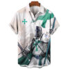 S71de37821e8a4868869b687bbebece17N.jpg Crusader Knight Printed Short Sleeve Shirt Fashionable And Handsome 3D Printed Men's Casual Large Size Shirt 2023