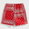 S71fdaac229514279ad1482419e6fb2196.jpg Classic Perris Pattern Beach Short For Men Retro Print Drawstring Board Shorts Sea Vacation Casual Fashion Hawaii Swim Trunks
