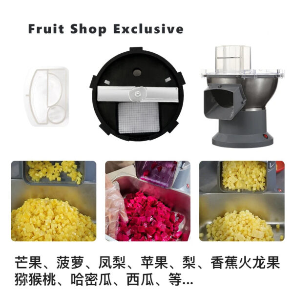 S7269d50b0a554961aab7cd1db88b75f1d.jpg 110V/220VMultifunctional Vegetable Carrot Potato Dicing Machine Cutter Slicer Commercial Dicing Machine Small Electric Slicer
