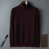 S7282a7e09cb24dc69d85ef02ef2aec765.jpg 100% Male Mink Cashmere Sweater Solid Color Turtleneck Thick Autumn And Winter Loose Large Size Turtleneck Wool Bottoming Shirt