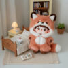 S72acafcab6214d9193aa9409280752fai.jpg Cute Doll Clothing Outfit For 20cm Cotton Clothes Fox Bunny Animal Onesie Dolls Accessories Costume