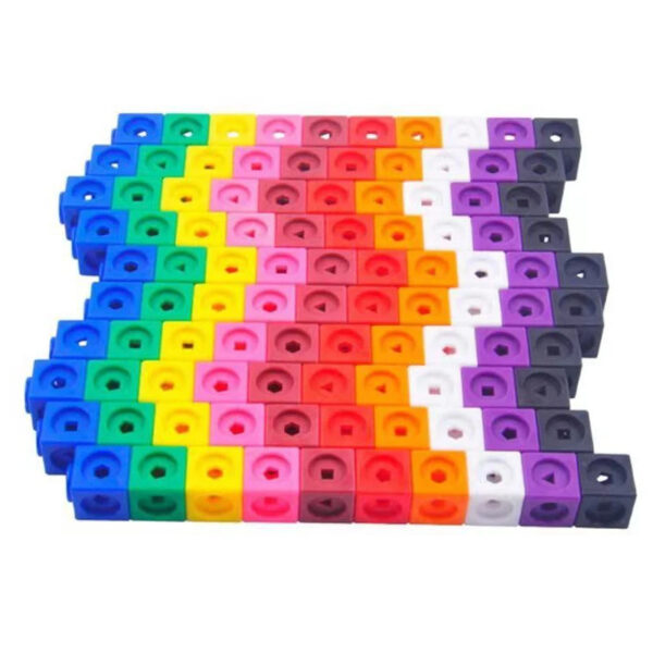 S72e0e4636c4f4fc6ac3468aef9ddf72c1.jpg 100Pcs Linking Cubes Maths Montessori Educational Toys Classroom Supplies Teaching Kids Learning Items Kinder Spielzeuge