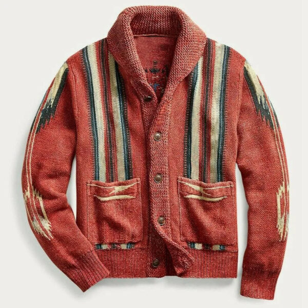 2026 Men's Autumn Winter Sweater Vintage Jacquard Long Sleeve Lapel Knitwear Men Clothes Casual Cardigan Outside Warm Jacket