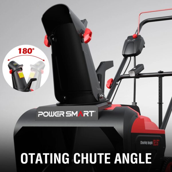 S733ac6b75ef64aea934c32faa0da2d7cI.jpg PowerSmart 15A Electric Snow Thrower, 21" Snow Blower with 180° Chute, LED Light, Lightweight for Yard, Driveway & Sidewalk