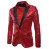 S73a5035b39cd4ddc94184a512d59aac2i.jpg Fashion Men Luxurious Sequin Plaid Suit Jacket Gold / Silver Singer Host Stage Party Loose Dress Blazer Coats