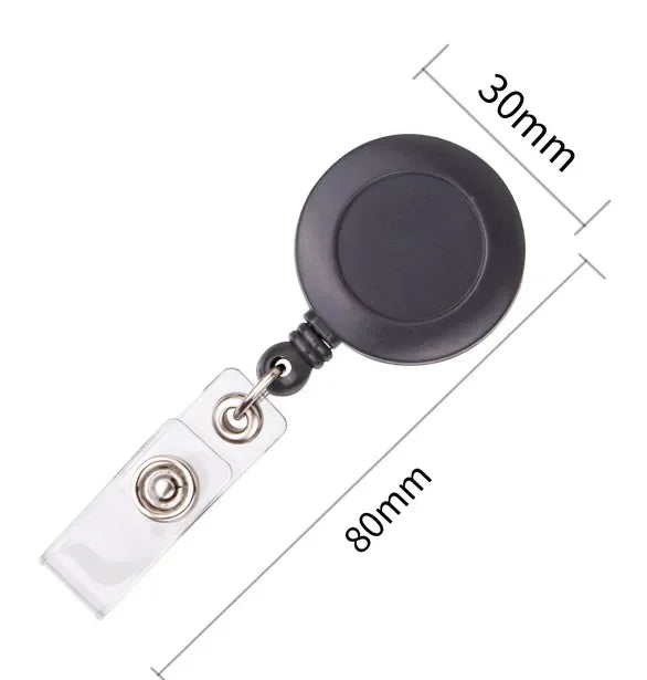 1PC PP ID Card Holder Name Tag Badge Reels Retractable Staff Business Badge Holder Office Supplies Stationery for Exhibition