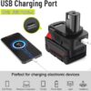 Battery Adapter Converter with USB For Dewalt 20V Li-ion for Milwaukee 18V Li-ion Battery to for Ryobi 18V Li-ion Battery tool