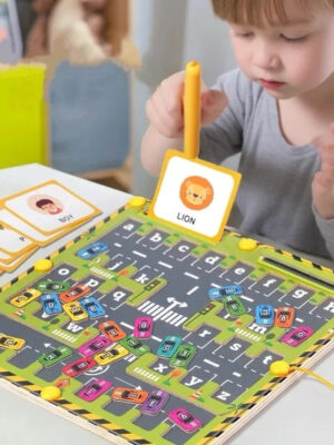 S74d6093d653f49dca61dc98b10e22a32m.jpg Magnetic Car Alphabet Maze Montessori Toys ABC Conginition Early Education Toys Preschool Word Learning Fine Motor Toys for Kids