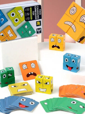 S75018c21494e438ba31b17b60febc904r.jpg Kids Educational Toys Emotion Change Blocks Expressions Puzzles Children Cube Games Early Learning Montessori Geometry Face