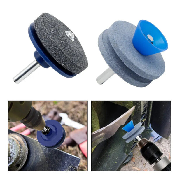 S75b7906370d048bea5100281d2f88cd73.jpg Grinding Stone Electric Knife Sharpener Wind Power Mower Wear Resistant Knife Sharpener Grinding Head Tool