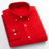 S75dc7838adf14b0a853f26c205ea5383o.jpg New in shirt 100%cotton long-sleeve shirts for men fashion Casual plain shirt solid color Oxford single pocket top white clothes