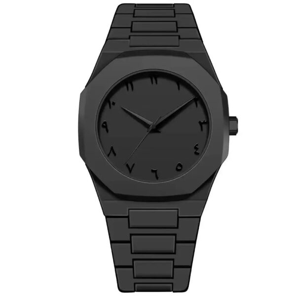 S76e927deb0004b6b9335dbab080b3043I.jpg New Fashionable Men's Watch Simple Black Male Quartz Watches Arabic digital Casual Drip Oil Strap