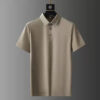2025 Summer New Fashion Solid Color Comfortable Breathable Sports Suit Men's Business Leisure Loose Size Two-Piece Set M-4XL