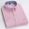 S77a2c88a841840e2898849d9374dcbbeI.jpg 100% Cotton Oxford Men's Shirt Short Sleeve New High Quality Business Casual Fashion Men's Plus Size Shirt Formal S-7XL