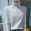 S780cf604b8e24ede9de7503d25a516ace.jpg Autumn And Winter New 100% Pure Mink Cashmere Sweater Women's Pile Collar Pullover Slim Sweater Knitted Bottoming Shirt