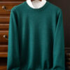 S7821bfb79d424fffa0c1544b4bc0c9cco.jpg Choice Men's Wool Sweater Autumn Winter New Round Neck Pullover Loose Solid Color Bottoming Shirt Long Sleeve Smart Casual Tops