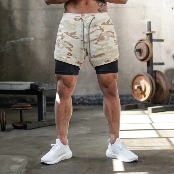 S792c3168959045ba91f1499353fad822M.jpg Men Shorts 2 In 1 Double-deck Quick Dry GYM Sport Shorts Fitness Jogging Workout Men Sports Short Pants