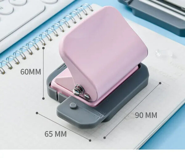 S79e2a484c1a2456dacd6615b5baea47d6.jpg 6-Hole Manual Loose-leaf Punching Machine Adjustable Round Hole Puncher Metal Office Porous Labor-saving Hole Punch Stationary