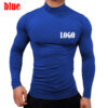S79edd562b1f74710b4ffd32736c32a83s.jpg New Fashion Base Tee Shirt Men Slim Fit Knit High Neck Pullover Turtleneck Sweater Tops Shirt