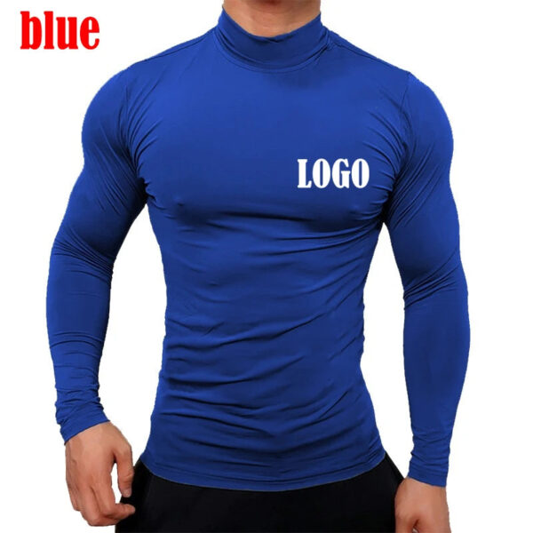 S79edd562b1f74710b4ffd32736c32a83s.jpg New Fashion Base Tee Shirt Men Slim Fit Knit High Neck Pullover Turtleneck Sweater Tops Shirt