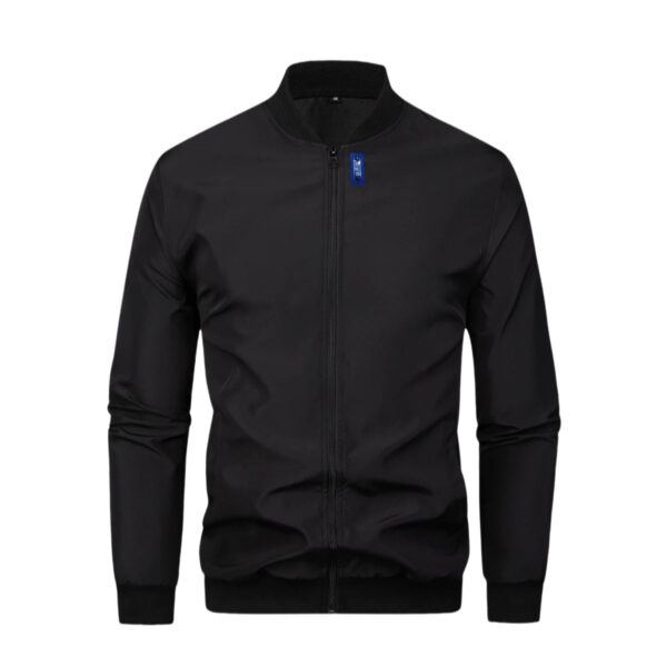 S7a009c13106d45cdab4ace11b725af86L.jpg 2024 Spring and Autumn New Baseball Collar Short Loose Solid Color Jacket Men's Business Casual Thin Coat Trend