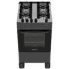 4 Stove Atlas Black Glass Table Monaco Glass Top Glass - Bivolt