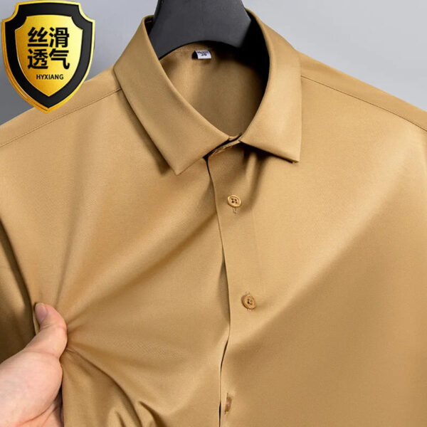 S7ac446cfd11a472cacc35e6f8a9e2ca8a.jpg Big Size 5XL Business Shirts For Men Long Sleeve Autumn Wrinkle-free Slim Fit Camisa Social Formal Soft Wedding Office White Top