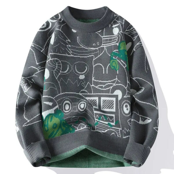 S7b626230ce374024b9b3adac6a5c2630j.jpg Autumn and Winter High School Students' Trendy Versatile Thick Bottom Sweater Knitted with Velvet Warm Fashion Men's Sweater