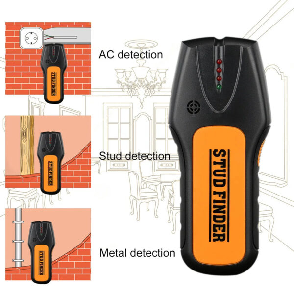S7ba67f7497024ba09b7062a0e53565dd6.jpg Wall Scanner Metal Detector Electric Metal Wood Studs AC Live Wire Copper Finder Depth Tracker Electric Detection Instrument