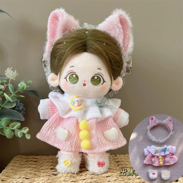 S7c950e3e15be4dfb879fe48cf30e9be3T.jpg 20cm Cotton Doll Clothes Cute Dress Lolita Vintage Doll Clothes for Plush Doll Idol Dolls For Cotton Stuffed Dolls Accessories