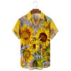 S7cd8bd7bf99641278b16df68b1c933c1s.jpg Men's Hawaiian Shirt, 3D Sunflower Print T-Shirt, Floral Single Row Button Lapel, Large 5XL, Casual Style, Beach To