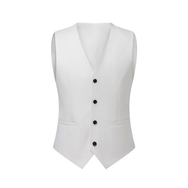 S7cede1cc04bf41e6a717d57d334500ddt.jpg Men's Three-Piece White Suit, Anti-Wrinkle, No-Iron, Anti-Stick Fur Business Formal Suit, Four-Season Workplace Work Clothing Dr