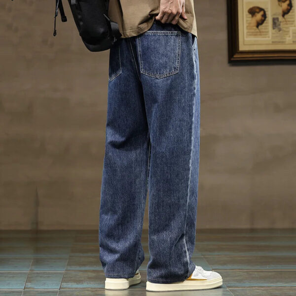 S7d4b8820f5164c928e7c27733ae3796bl.jpg Men Straight Leg Blue Gray Loose Y2K Drawstring Jeans Streetwear Casual Wide Denim Pants Male Baggy Stylish Harajuku Trousers