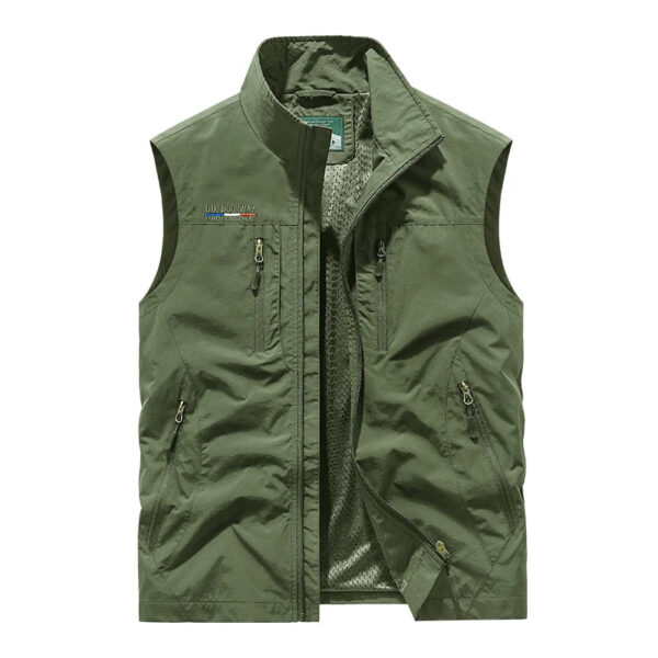 S7d75cf89ba6f4ceab405f036ece4b4cdJ.jpg 2025 Personalized yelek red Multi Pockets nylon Cargoes Fisherman vest fishing Journalist Photography Camping Waistcoat vest