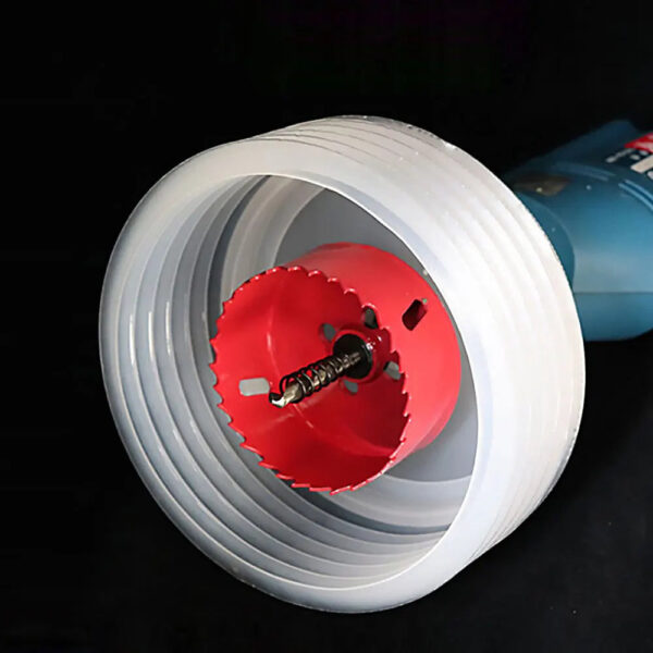 Hole Opener Dust Cover Bowl Wood Electrician Protection Downlight Gypsum Ceiling Sound Reaming Dust Drill Bit