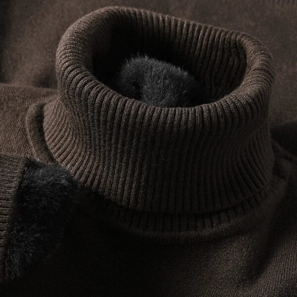 Men's Slim Fit Long Sleeve Turtleneck Sweater Anti-Pilling High Quality Knitted Solid Color Pullover Trendy Men's Clothing