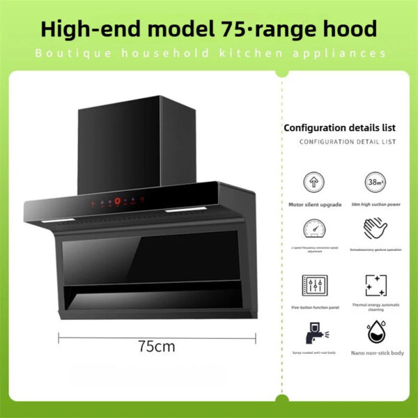 S7e9c0ff02c8d45e89c31813fe4153a9cX.jpg Household Range Hood for Kitchen Large Suction Range Hood Top Side Double Suction Exhaust Fan Small Kitchen Smoke Extractor