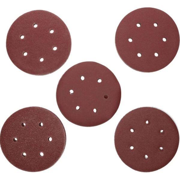 S7eb50fd94f274464b0a0839cf099869fi.jpg 5/10/20/30/50pcs 6 Inch 6 Holes Sanding Discs 40, 80, 120, 180, 240 Mesh Flocking Sandpaper Orbital Sander Hook and Sand Paper